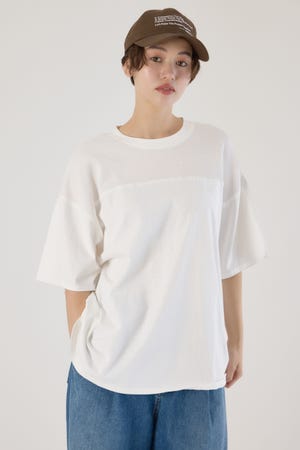 ワッフルコンビカットトップス