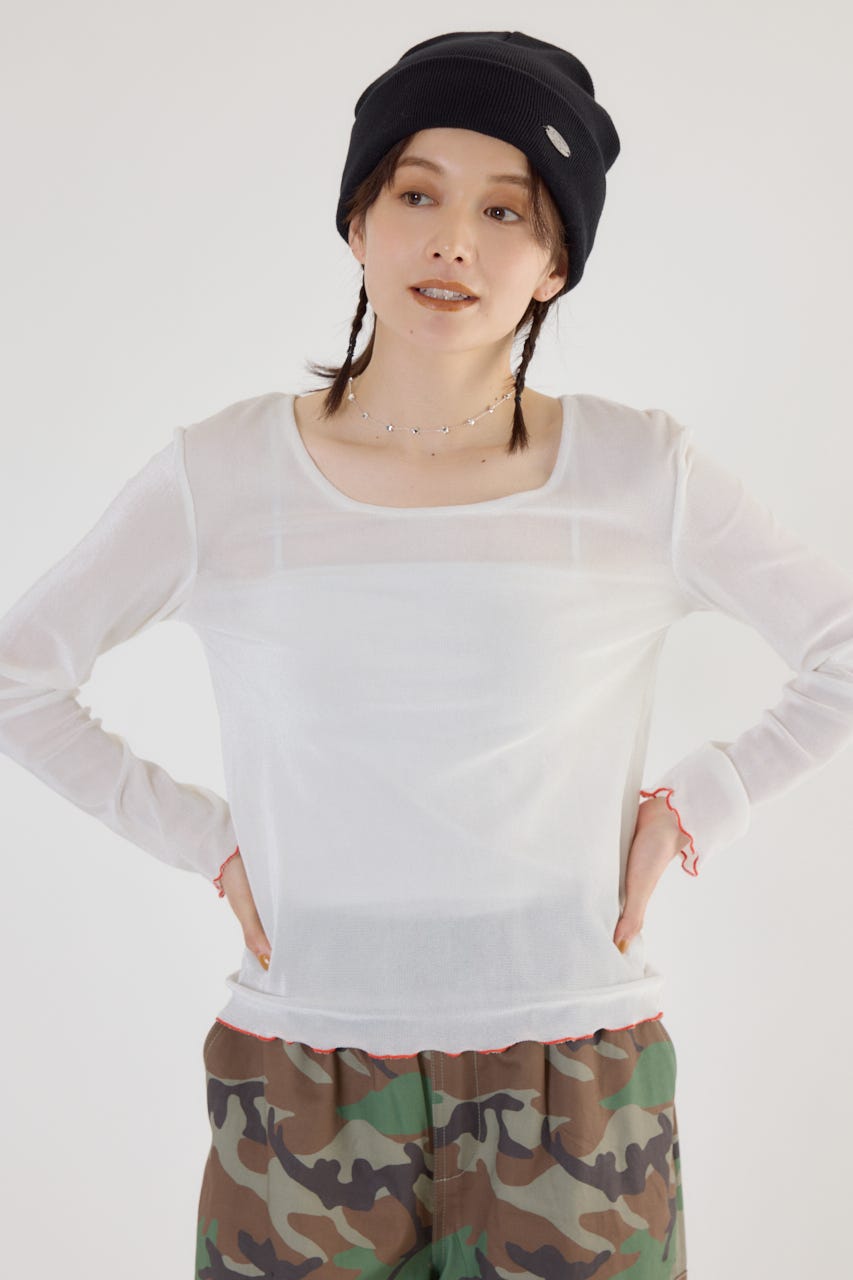 PHERE ベロアトップス RODEO CROWNS WIDE BOWL | 2WAYシアーベロアトップス (Tシャツ