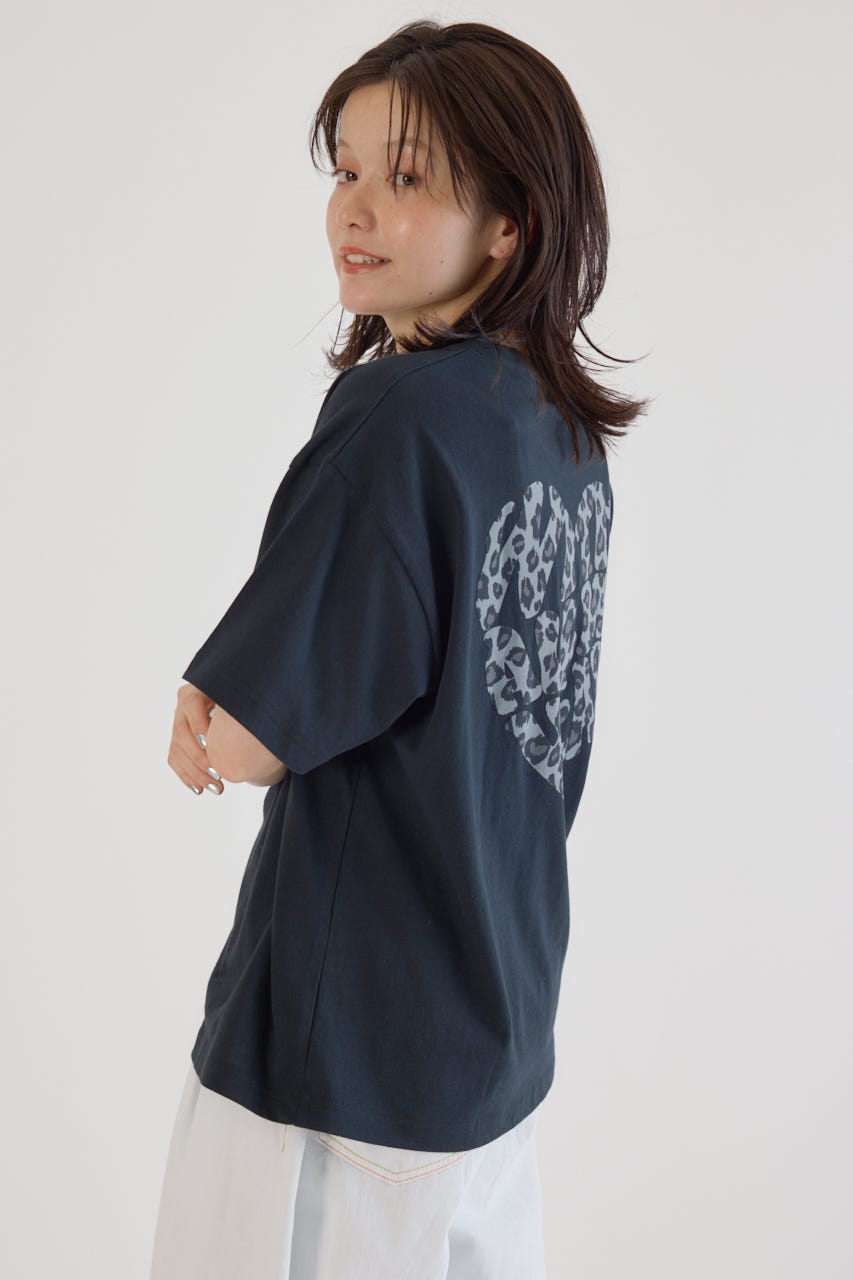 Heart Leopard Tシャツ BLK M