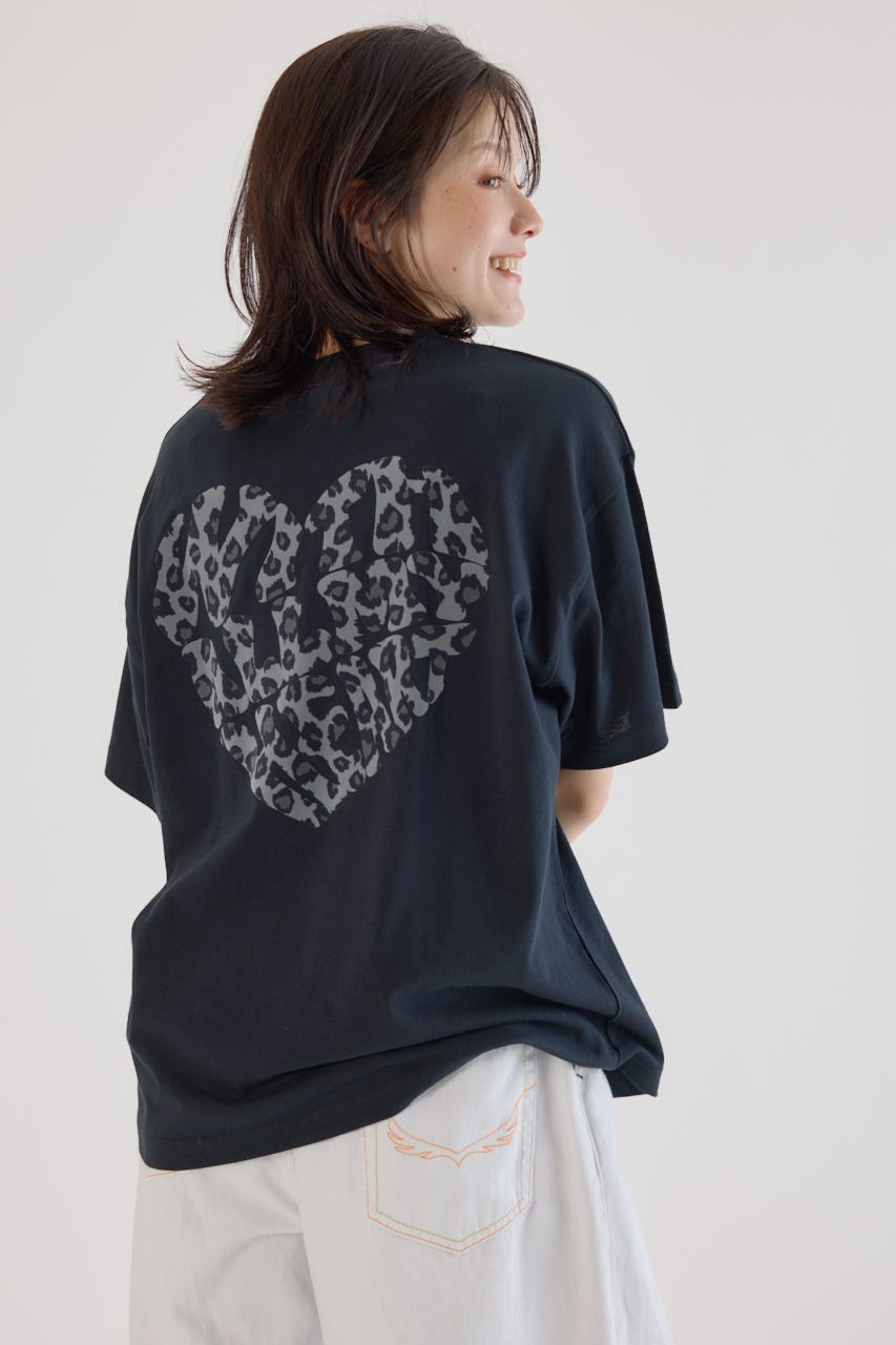 Heart Leopard Tシャツ BLK M