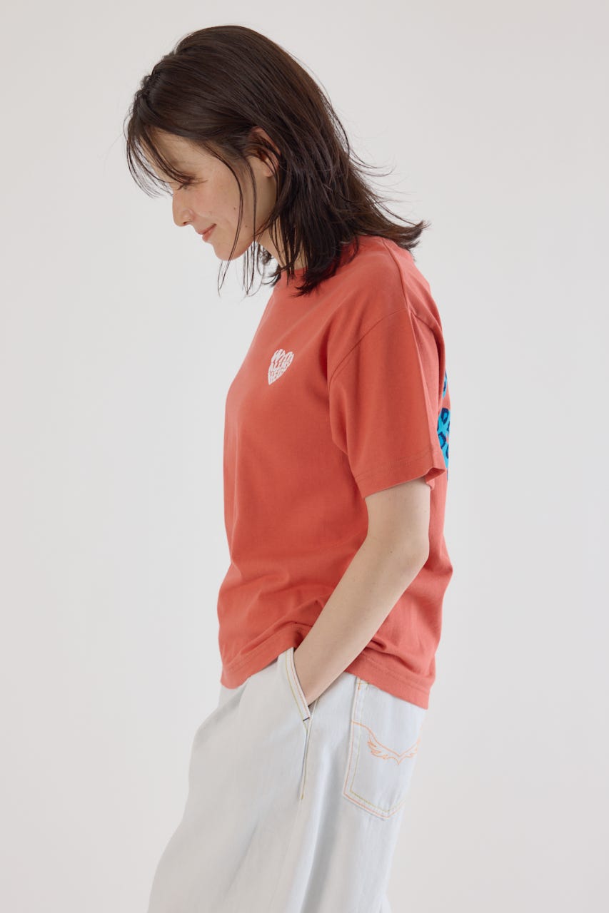 Heart Leopard Tシャツ RED M