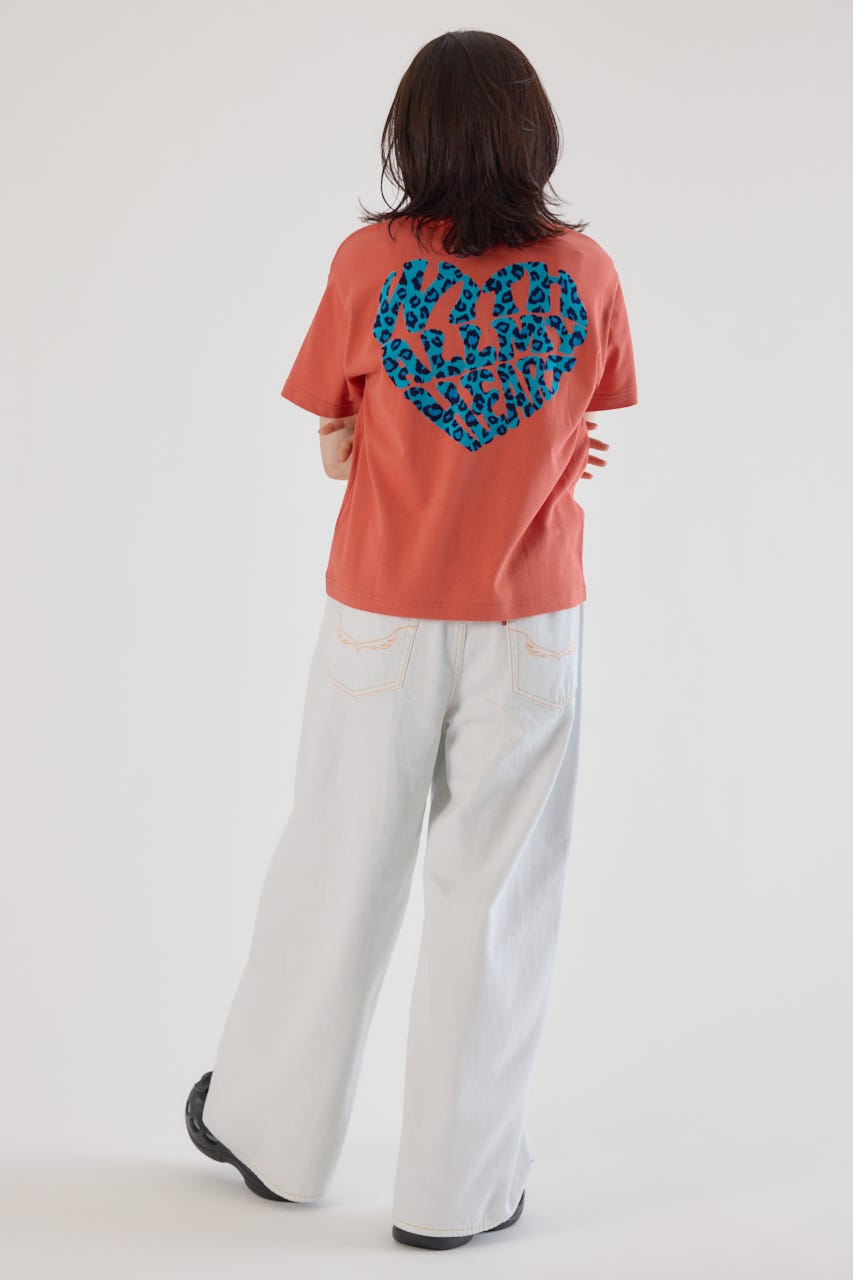 Heart Leopard Tシャツ RED M