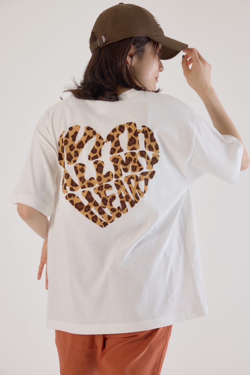 Heart Leopard Tシャツ WHT M