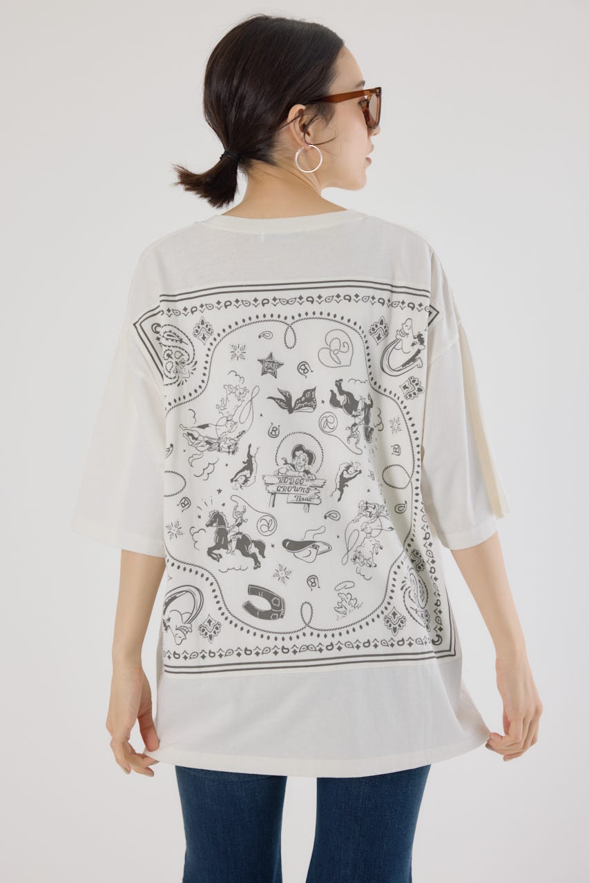 RODEO CROWNS WIDE BOWLのバンダナピグメントTシャツ