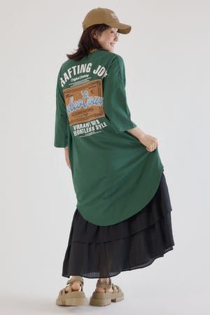 コール＆デニムパッチワンピース