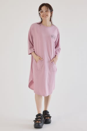 コール＆デニムパッチワンピース