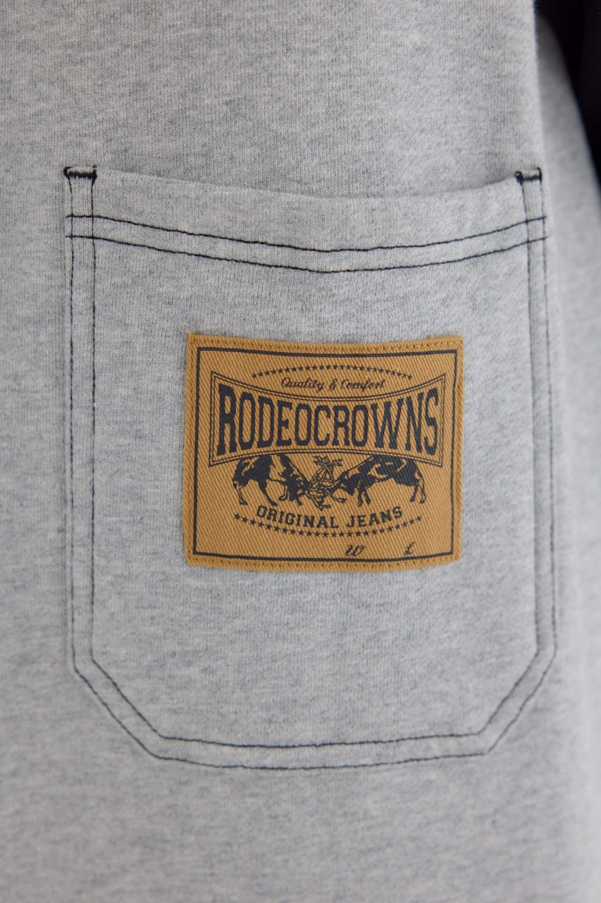 ラグランカラーステッチワンピース T.GRY FREE