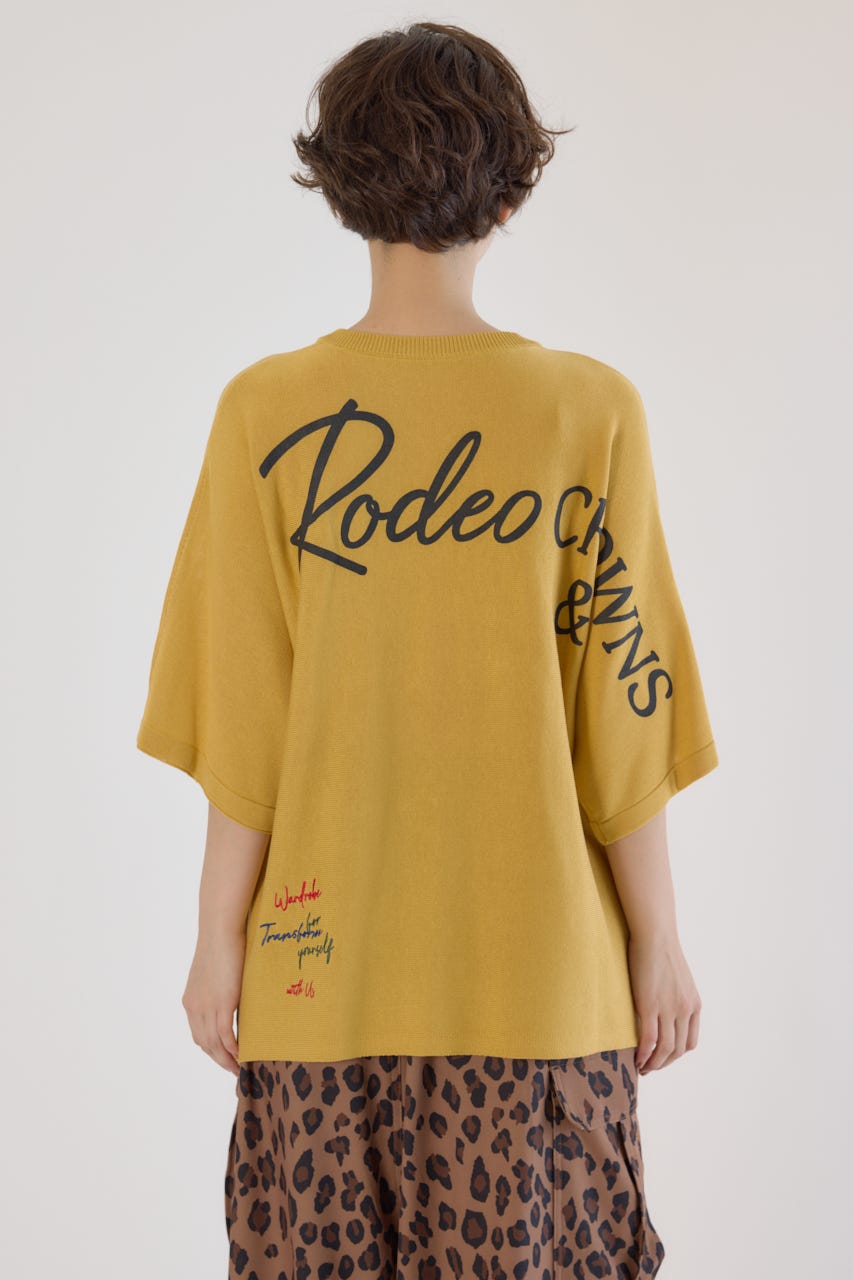RODEO CROWNS WIDE BOWL | BIG LOGO5分袖ニットトップス (ニット