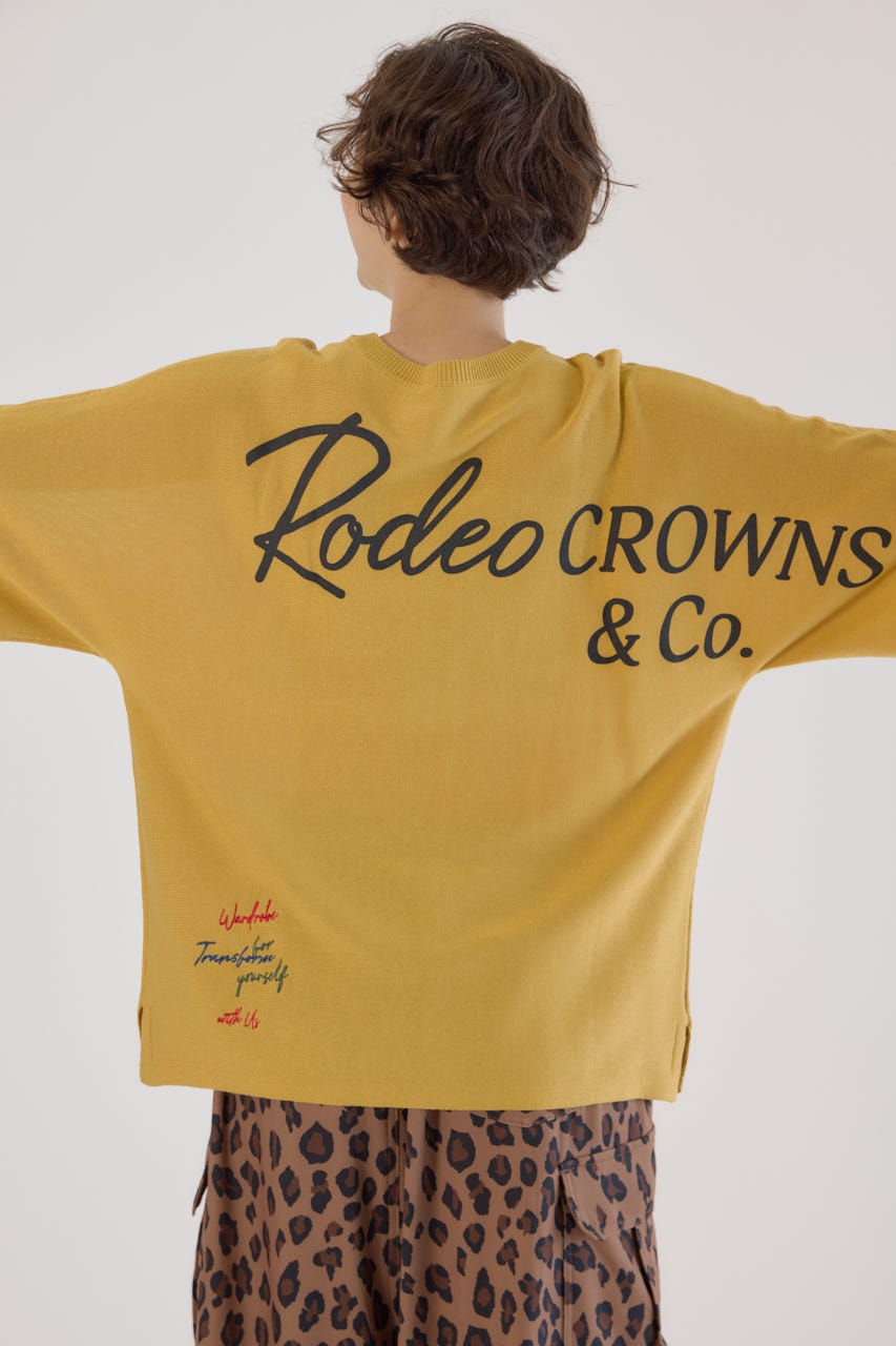 RODEO CROWNS WIDE BOWL | BIG LOGO5分袖ニットトップス (ニット