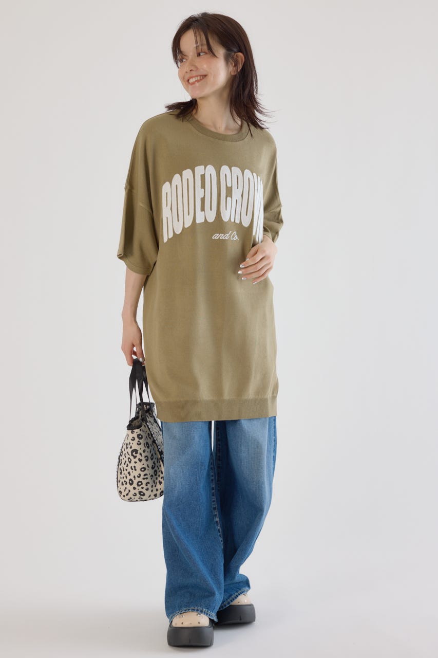 値下げ☆Rene ワンピース　ホームクリーニング可 RODEO CROWNS WIDE BOWL | CURVE LOGOコンビニットワンピース