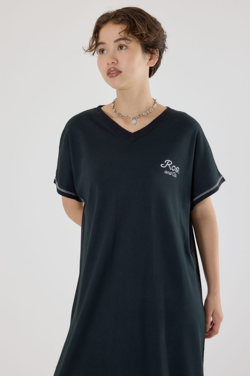 【大人気完売♡着用2回】エステラケー　Bonnieバイカラースカラップワンピース セール】バイカラースイッチングワンピース（ワンピース）｜LILY