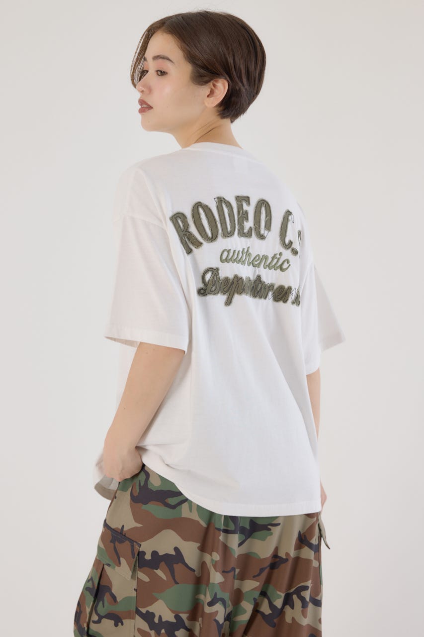 Tシャツ・カットソー Fay SS25 (NPMB250 143TUY1S602) RODEO CROWNS WIDE BOWL | PATCHED LOGO Tシャツ (Tシャツ