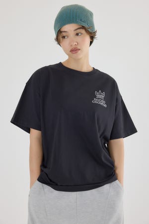 スタッズCROWNロゴTシャツ