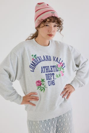 フラワーステッチカレッジスウェット