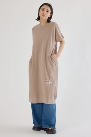 2way ワッフルコンビカットロングワンピース