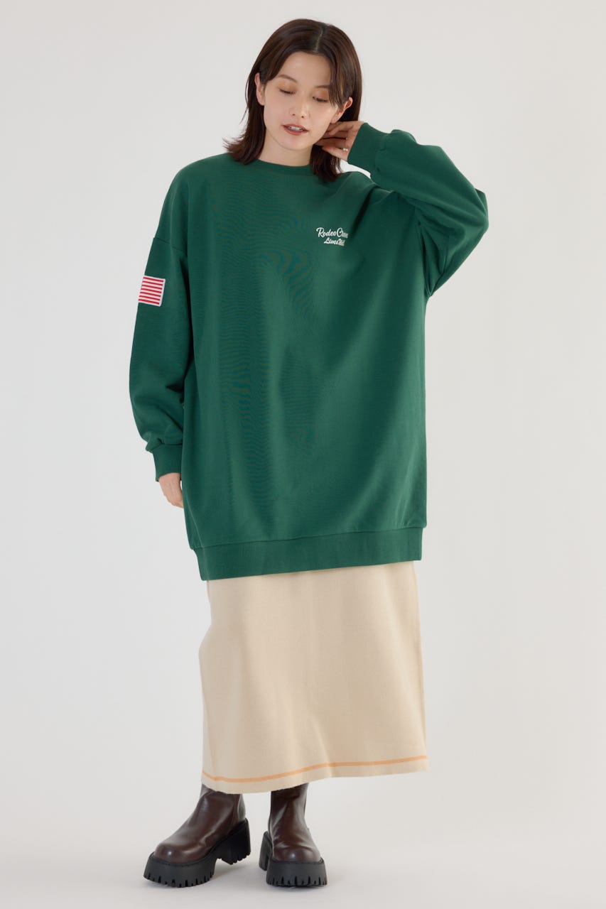 RODEO CROWNS WIDE BOWL | バンダナパッチスウェットワンピース