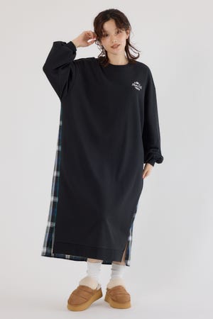 チェックドッキングワンピース