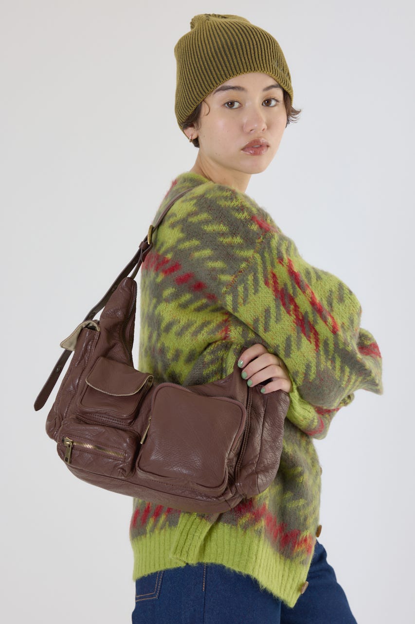 ポケットハンドバッグ BRN FREE