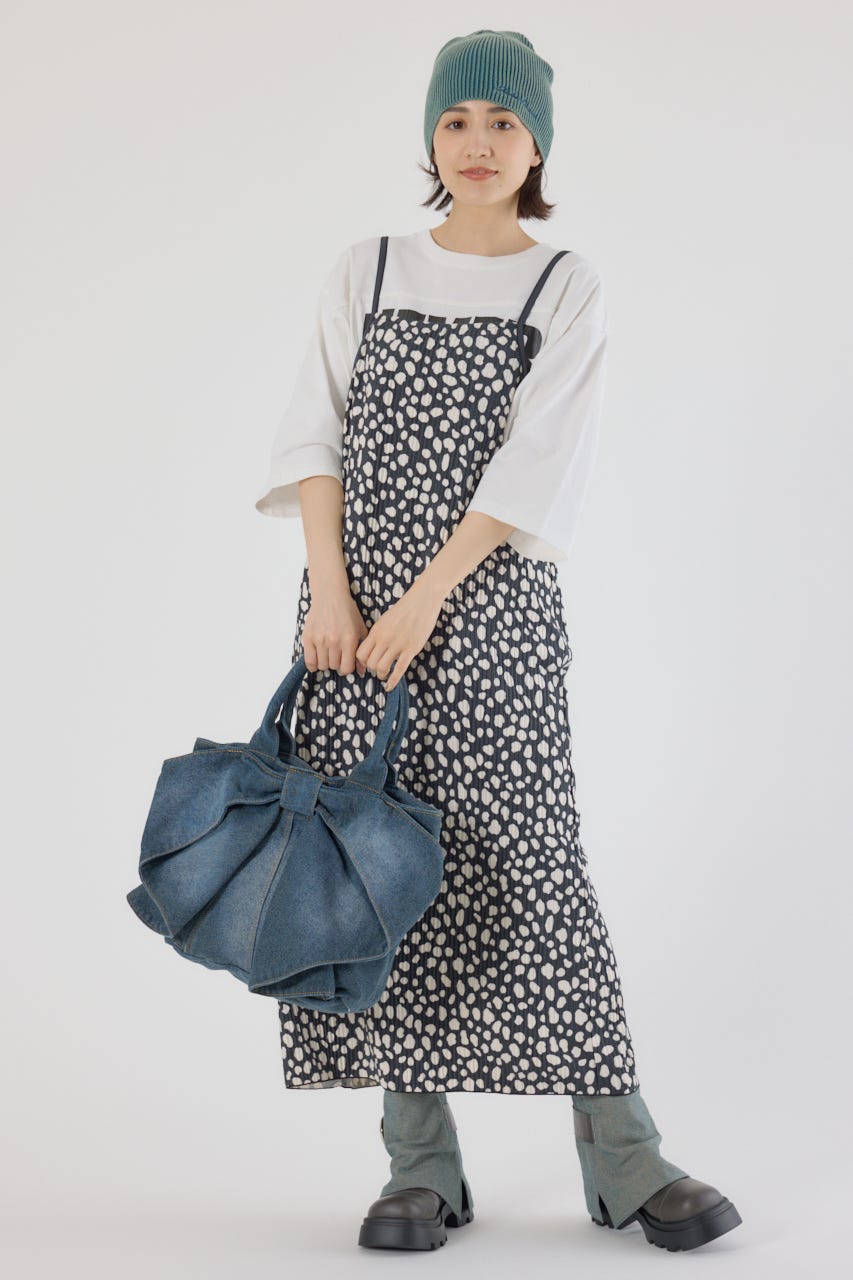 リボンデニムトート BLU FREE