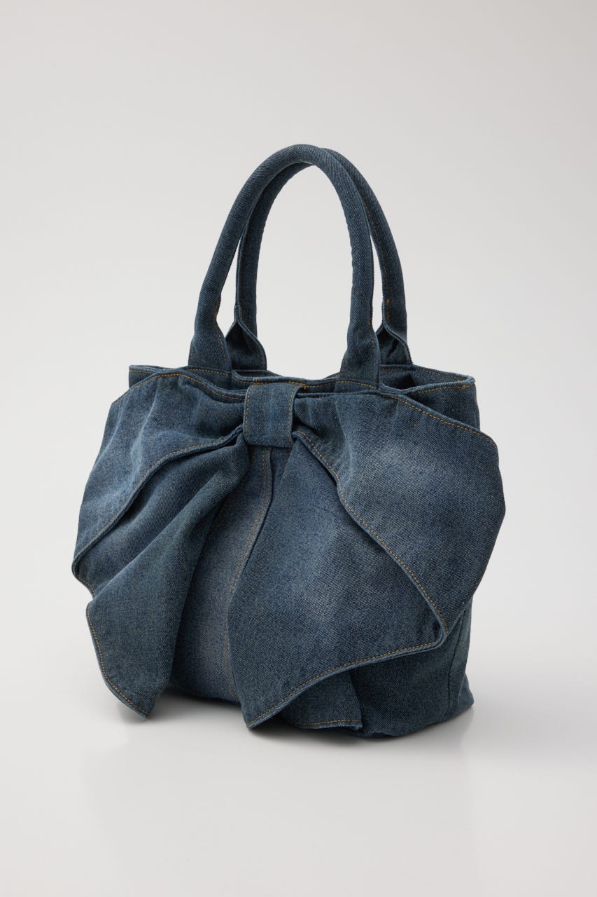 リボンデニムトート BLU FREE