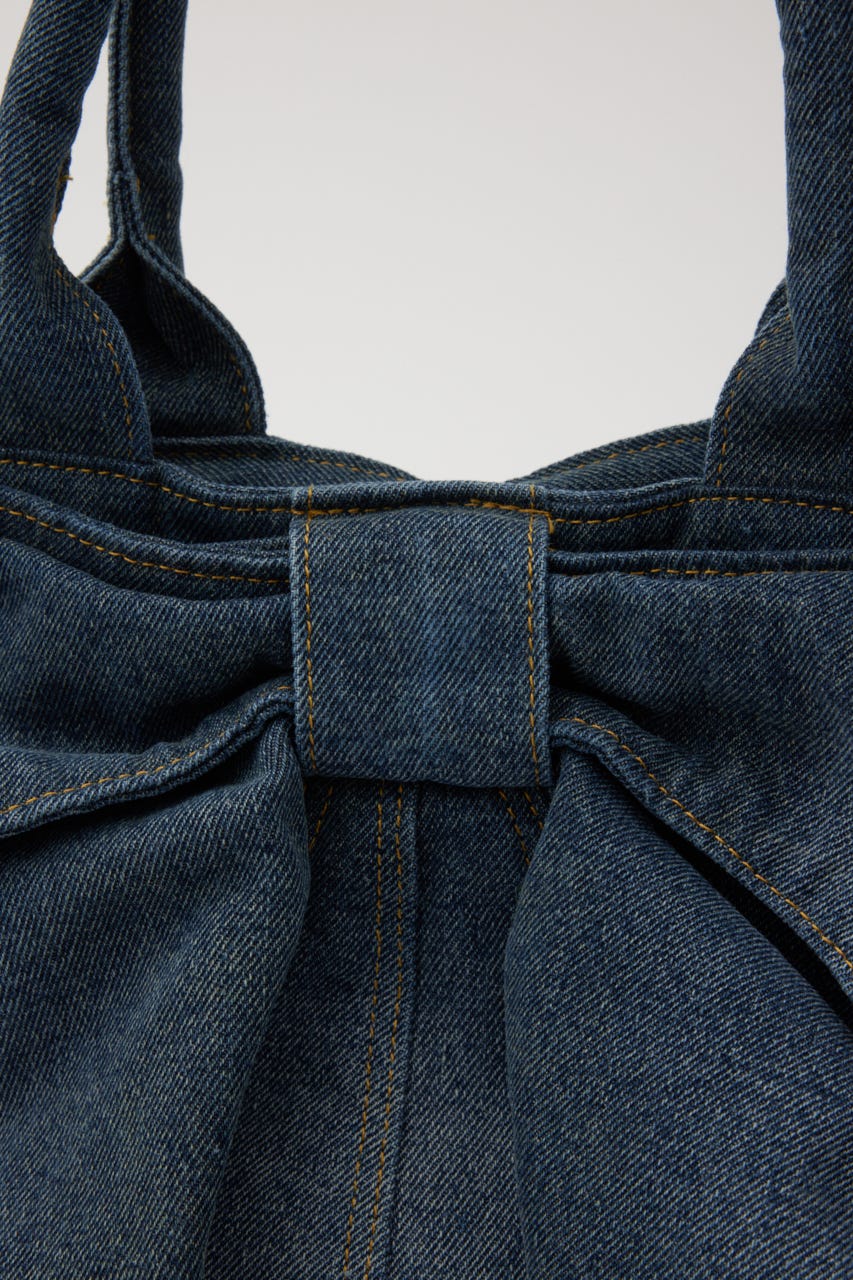 リボンデニムトート BLU FREE