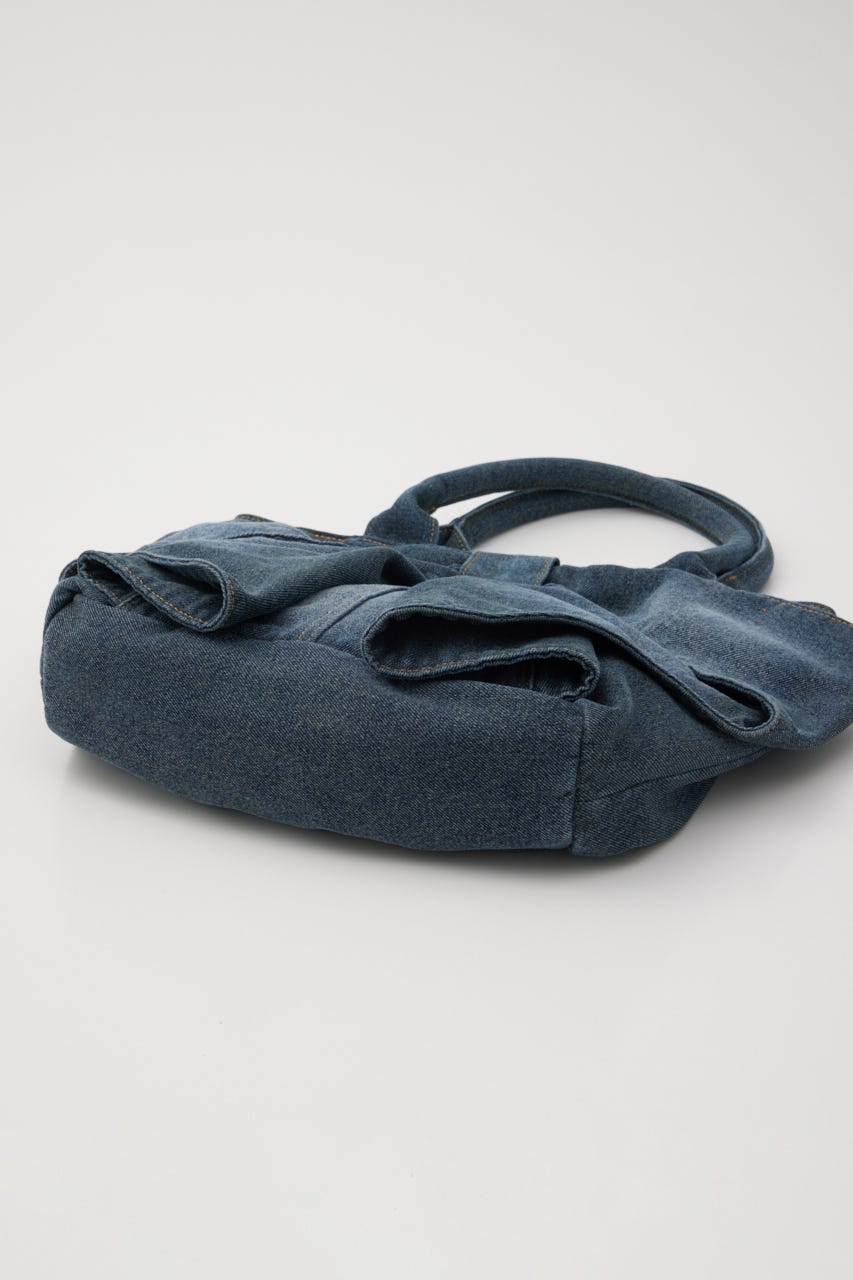 リボンデニムトート BLU FREE