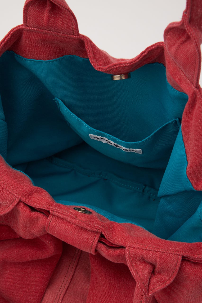 リボンデニムトート RED FREE