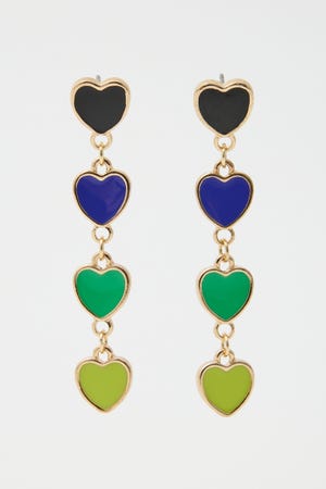 カラフルハート4連ピアス