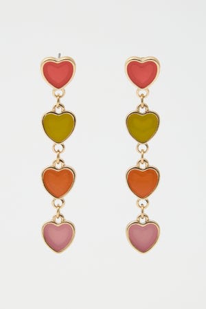 カラフルハート4連ピアス