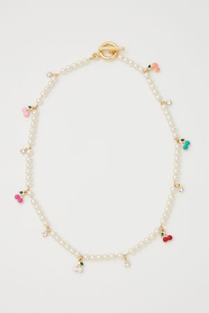 サクランボフェイクパールネックレス