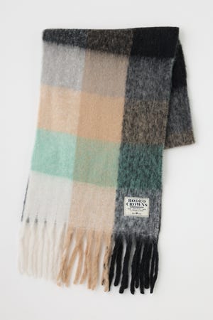 チェックガラ ボリュームマフラー