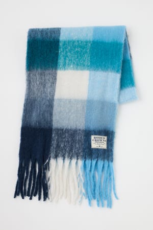 チェックガラ ボリュームマフラー