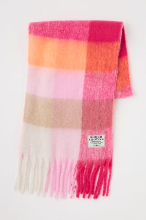 チェックガラ ボリュームマフラー