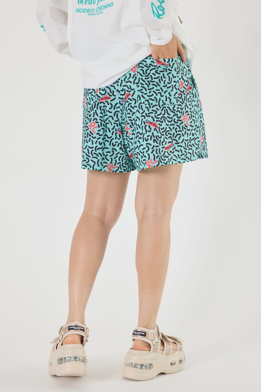 (OP)ラッシュガード ショートパンツ 柄MINT FREE