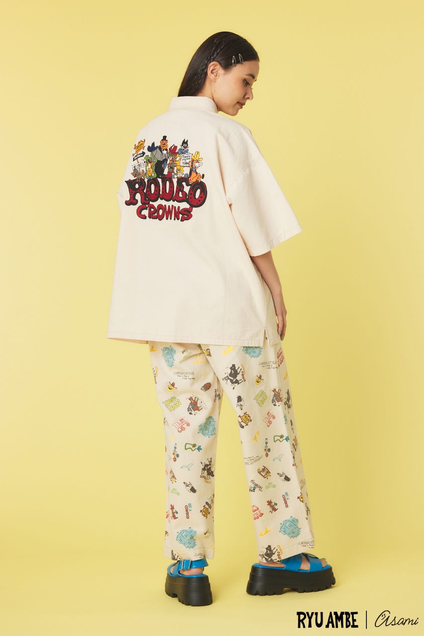 (Ryu Ambe)MOTIF PATTERNパンツ 柄WHT FREE