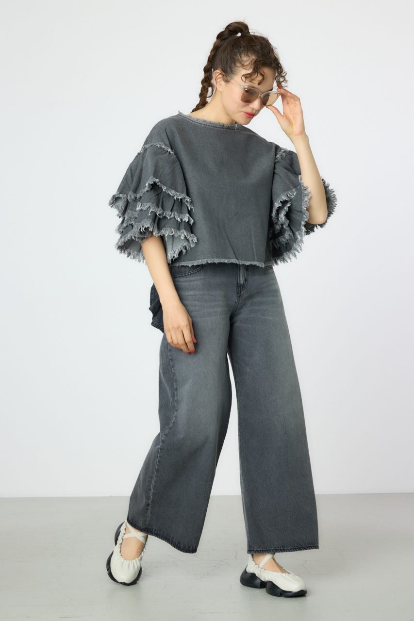 tiaraさん専用★Lohen デニム ブルゾン RODEO CROWNS WIDE BOWL | アームフリルデニムトップス (Tシャツ