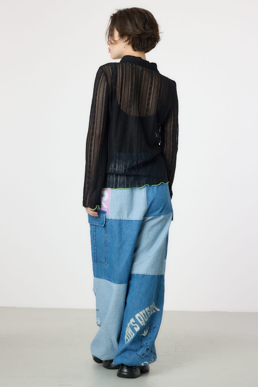 POINT COLOR シアーシャツ BLK FREE