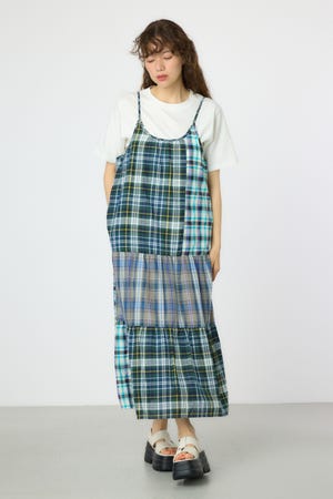 クレイジーチェックキャミワンピース