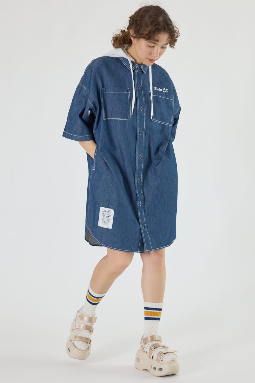 ワンピース Y's Ry/Ac WIDE STRIPE BIG SHIRT OP 2 Y's Ry/Ac WIDE STRIPE BIG SHIRT OP 2