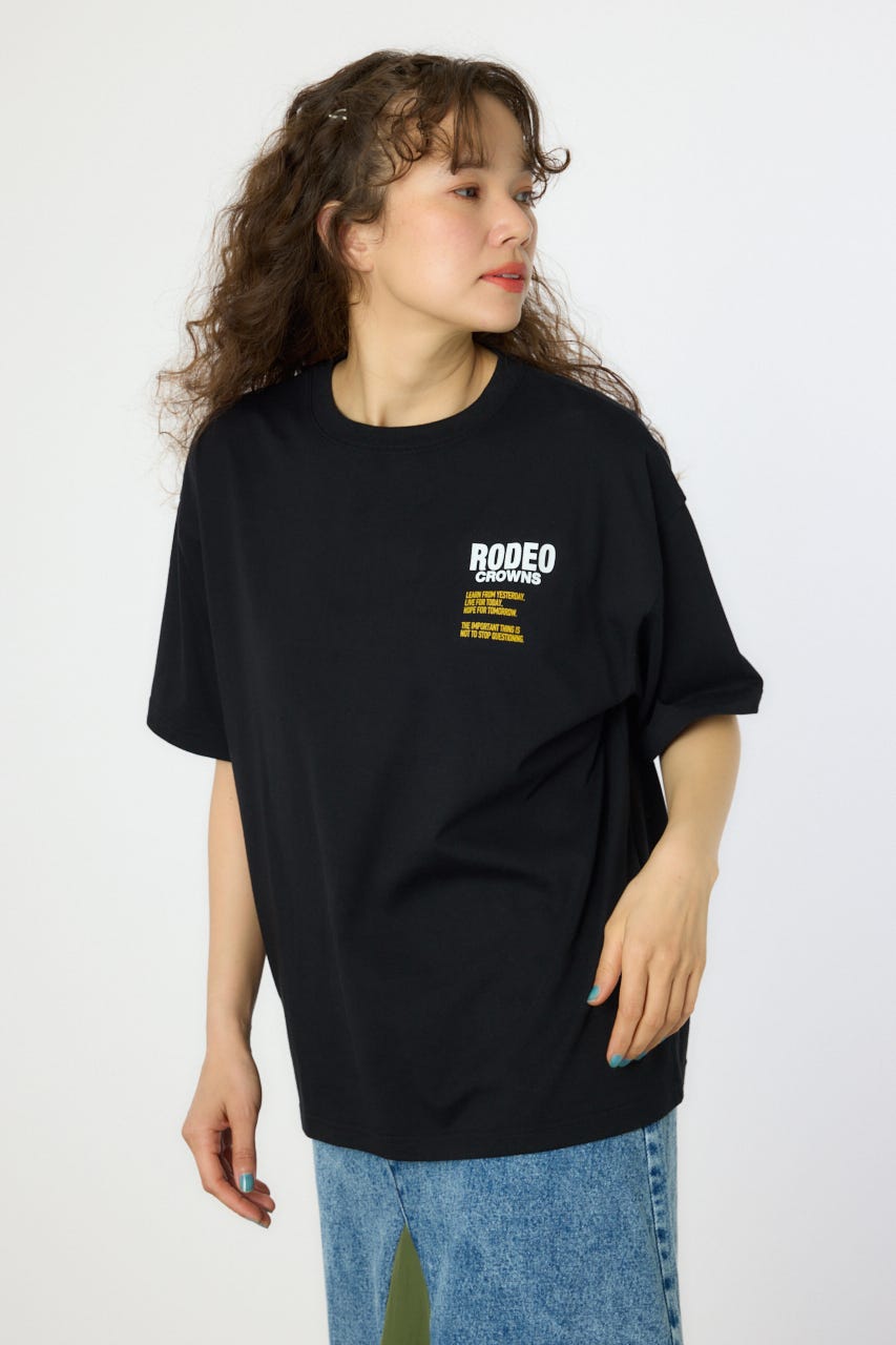 RODEO CROWNS WIDE BOWL | Overlap デニムアップリケTシャツ (T