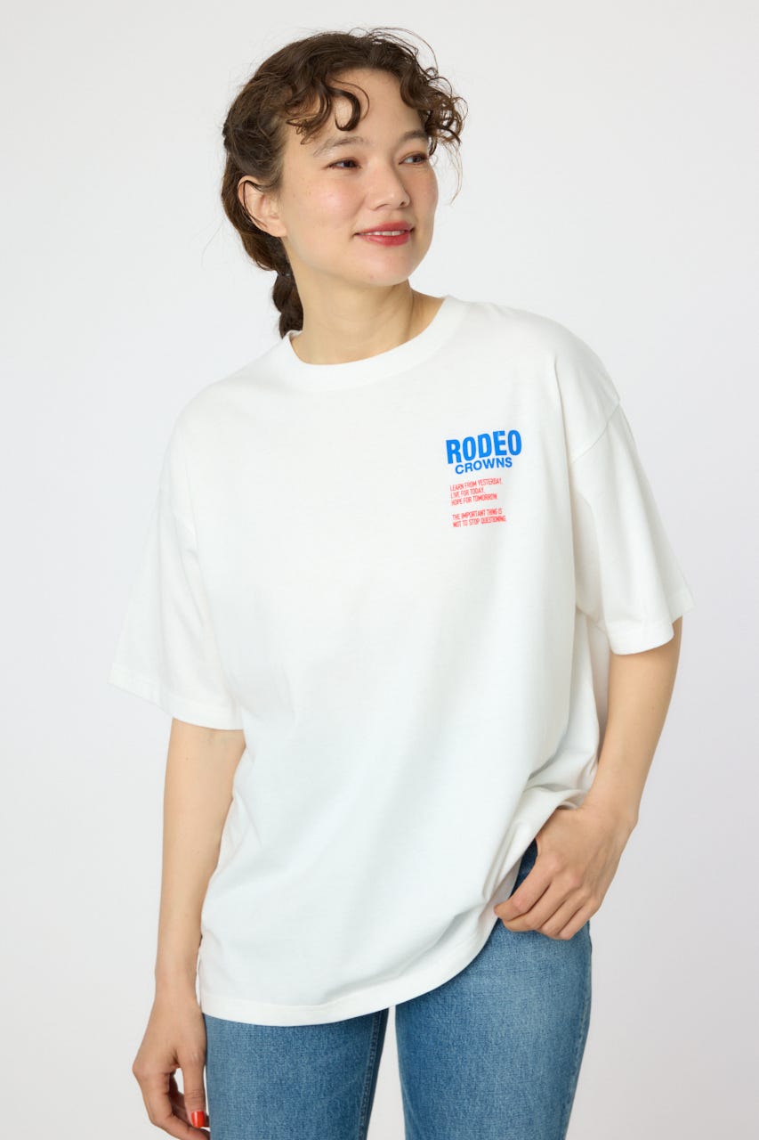 RODEO CROWNS WIDE BOWL | Overlap デニムアップリケTシャツ (T