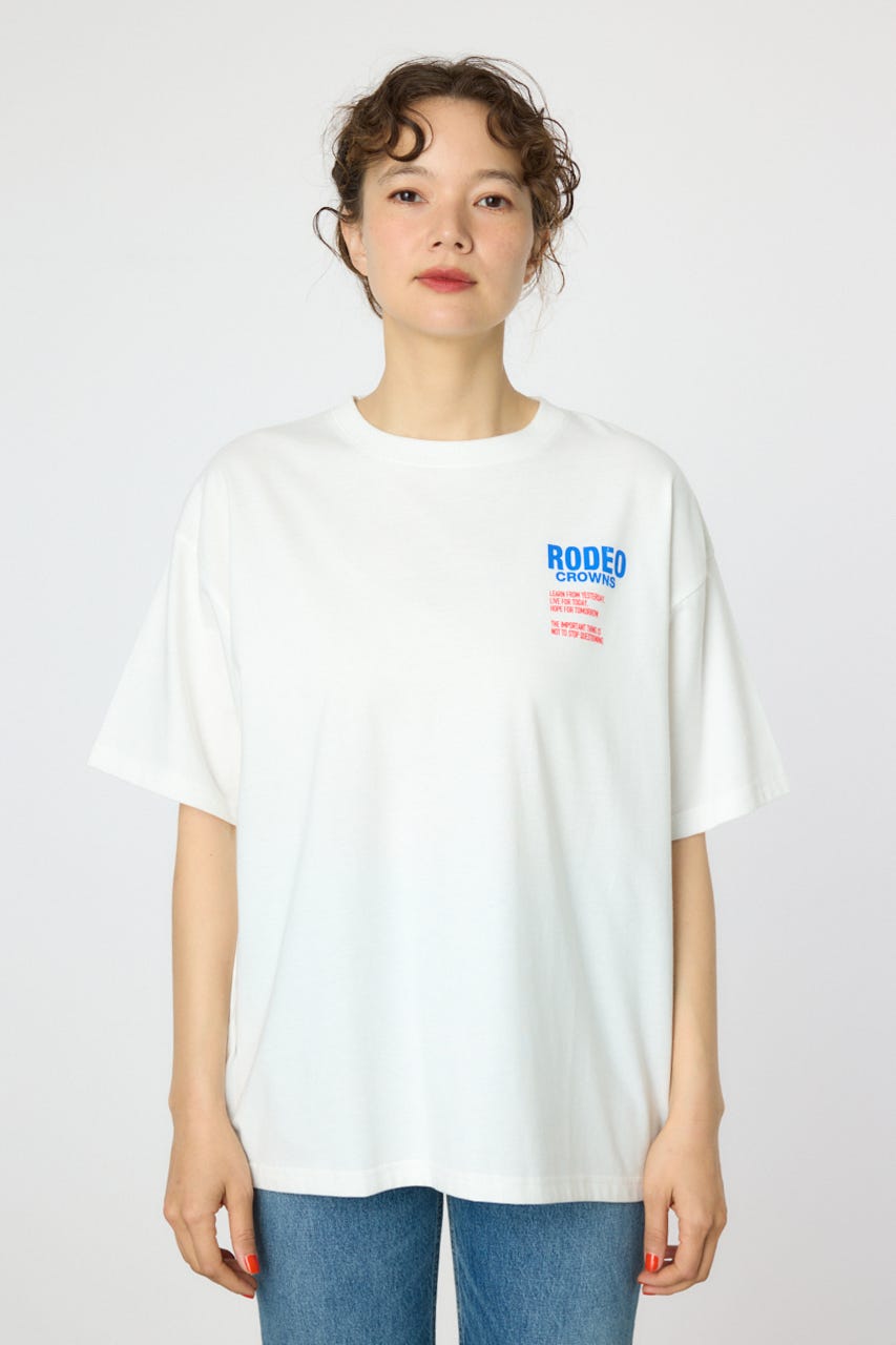 RODEO CROWNS WIDE BOWL | Overlap デニムアップリケTシャツ (T