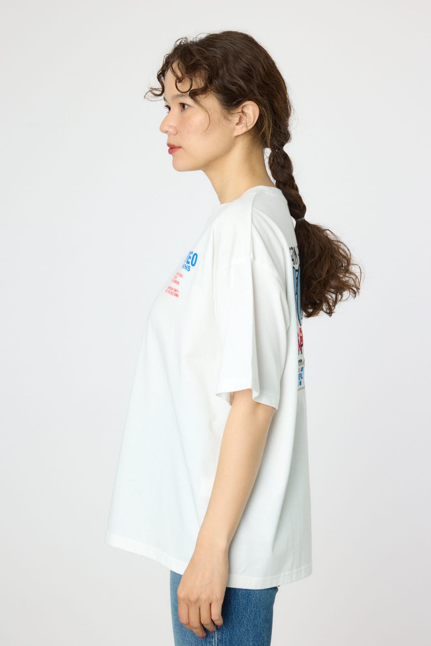 RODEO CROWNS WIDE BOWL | Overlap デニムアップリケTシャツ (T