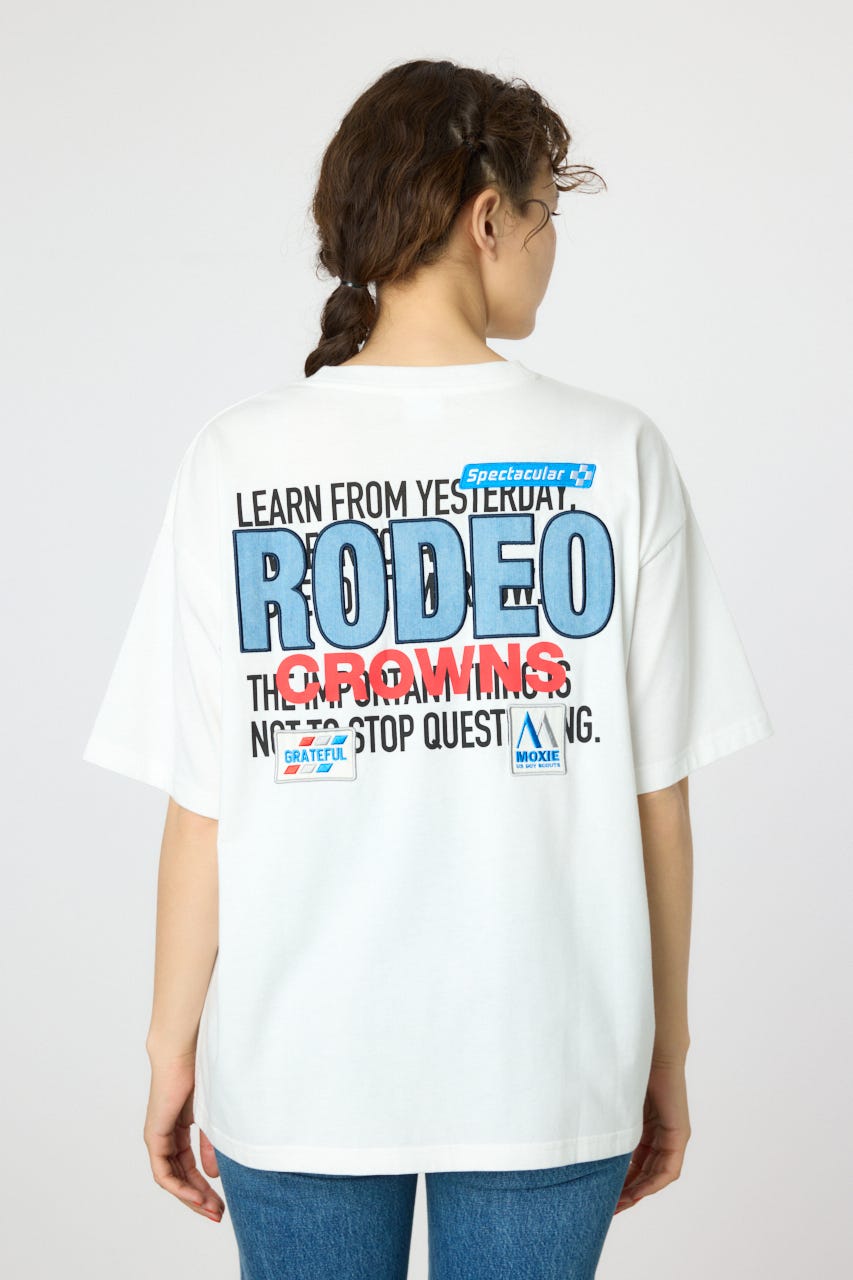 Overlap デニムアップリケTシャツ O/WHT FREE