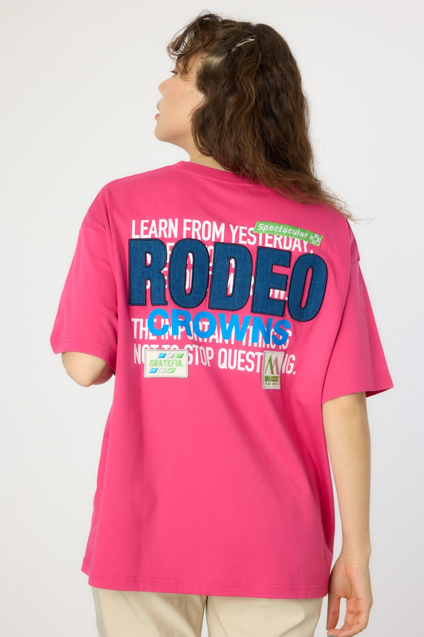 RODEO CROWNS WIDE BOWL | Overlap デニムアップリケTシャツ (T