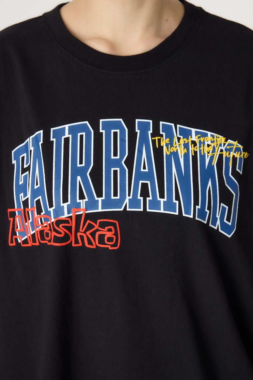 アソートグラフィックフリル袖 Tシャツ BLK FREE