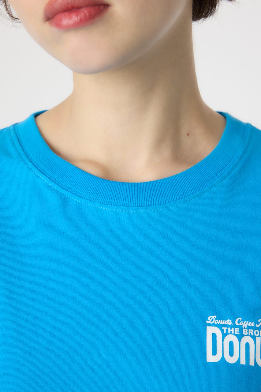 アソートグラフィックフリル袖 Tシャツ BLU FREE