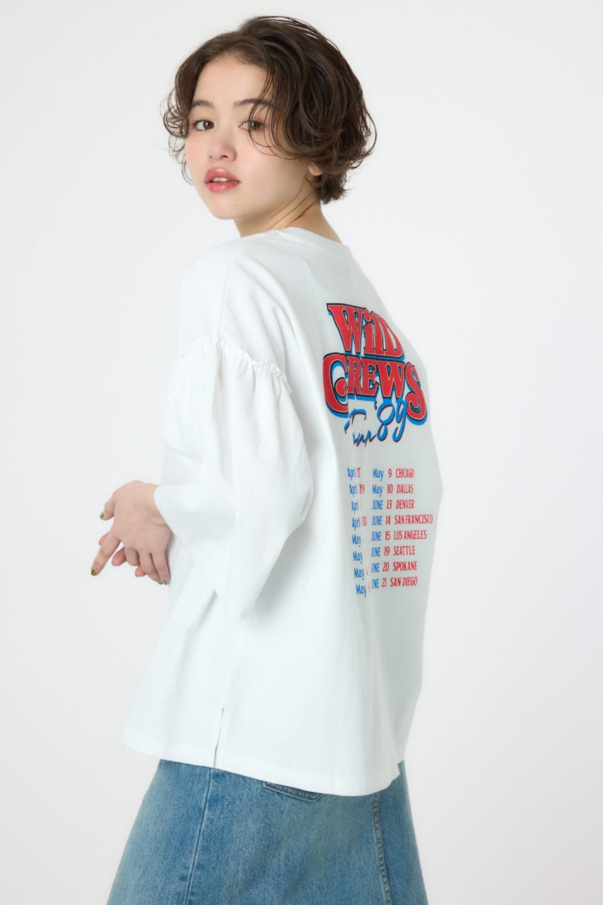 アソートグラフィックフリル袖 Tシャツ O/WHT FREE