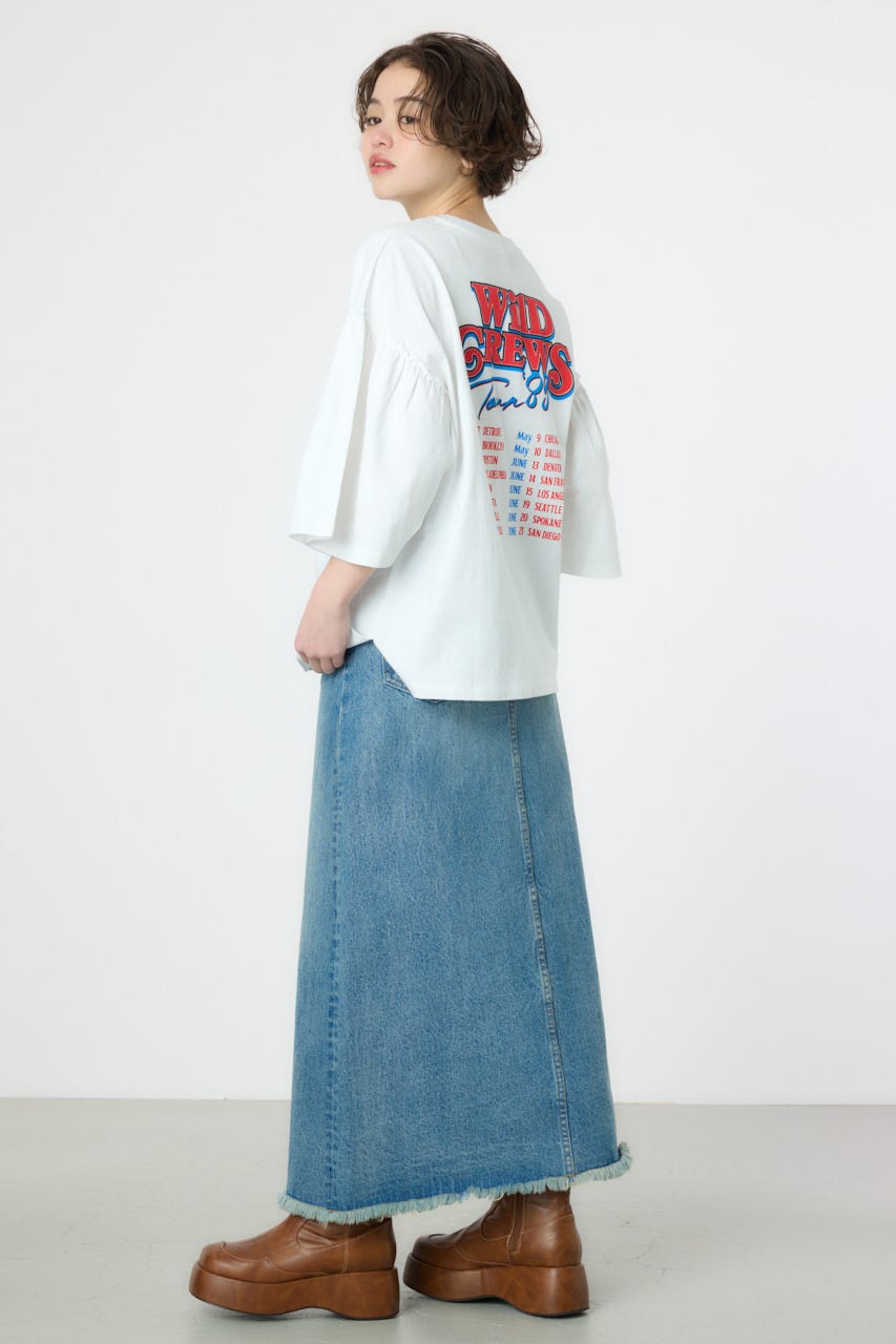 アソートグラフィックフリル袖 Tシャツ O/WHT FREE