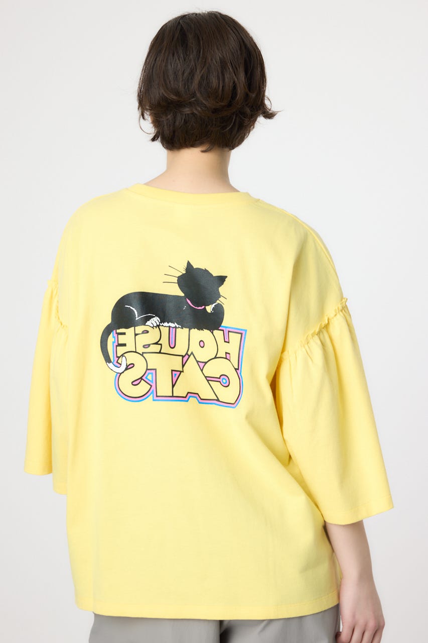 アソートグラフィックフリル袖 Tシャツ YEL FREE